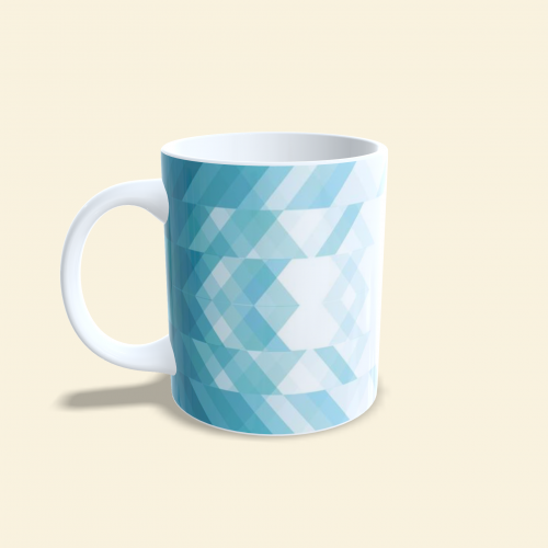 Caneca cerâmica 325ml alça/ fundo branco